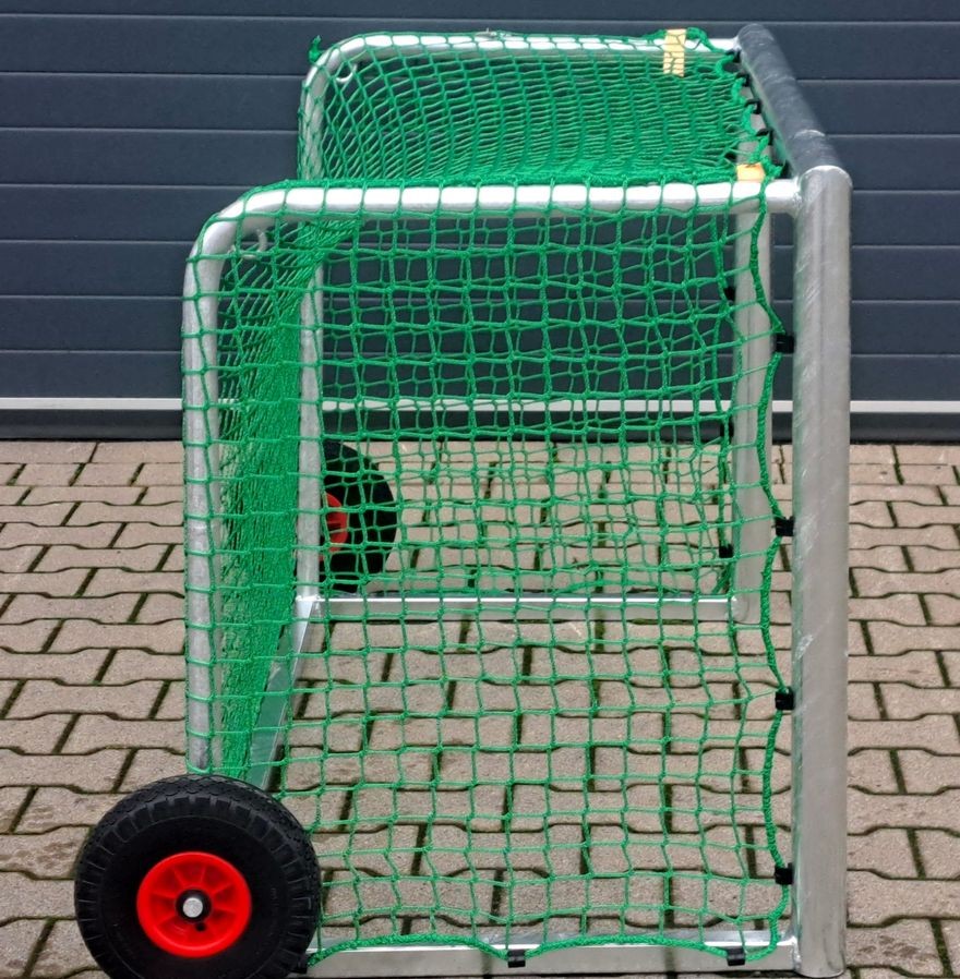 Fußballtor 1,2 x 0,8, Stahl Feuerverzinkt  Vollgummiräder