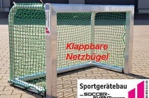Aluminium Fußballtor 1,2 x 0,8m Quadrat Profil 80 80   Klappbare Netzbügel